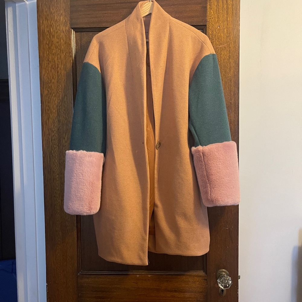 Blank NYC coat with faux fur detail